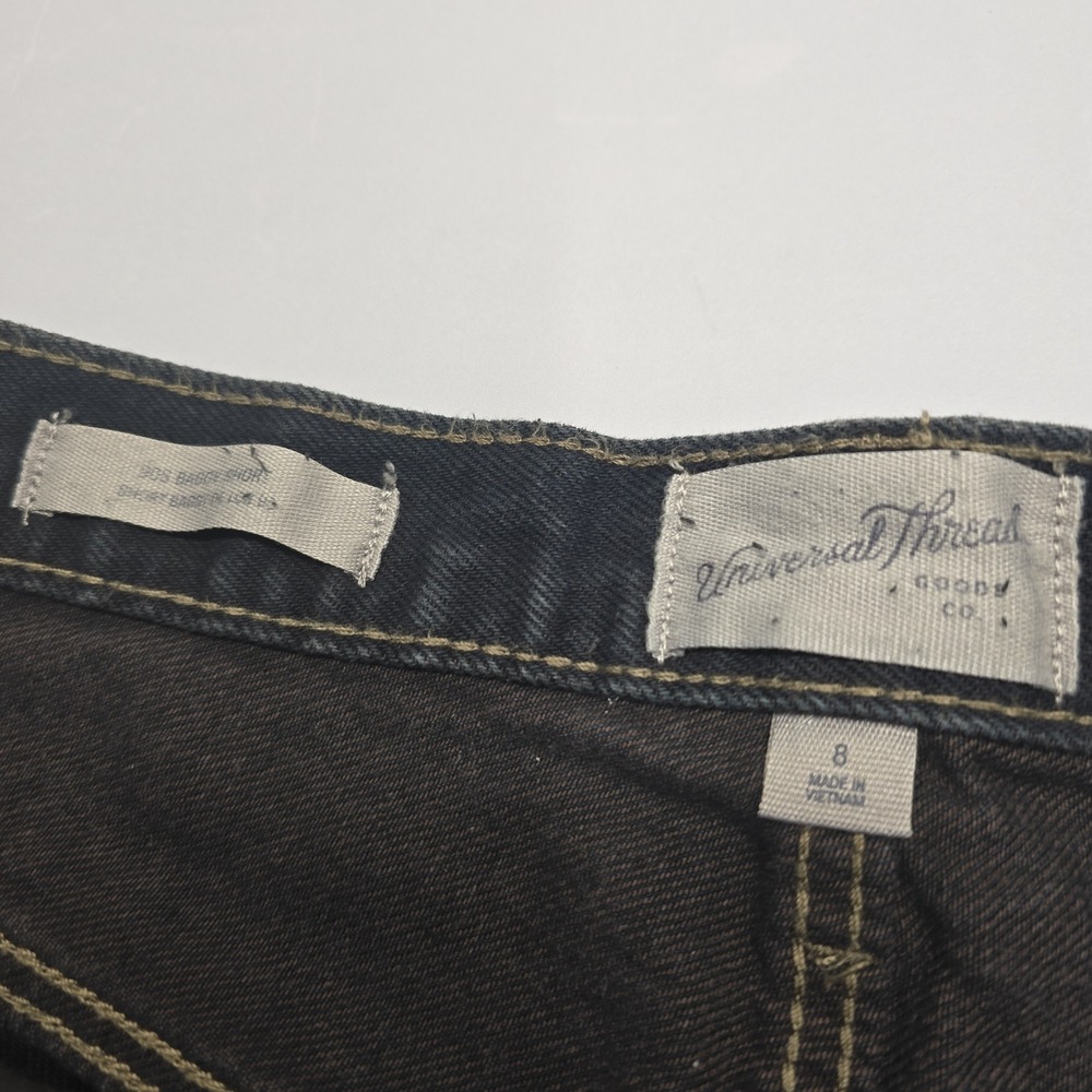 Universal Thread Womens 8 Black Mid-Rise 90s Baggy Denim Shorts NWT 014194902 - Picture 5 of 9